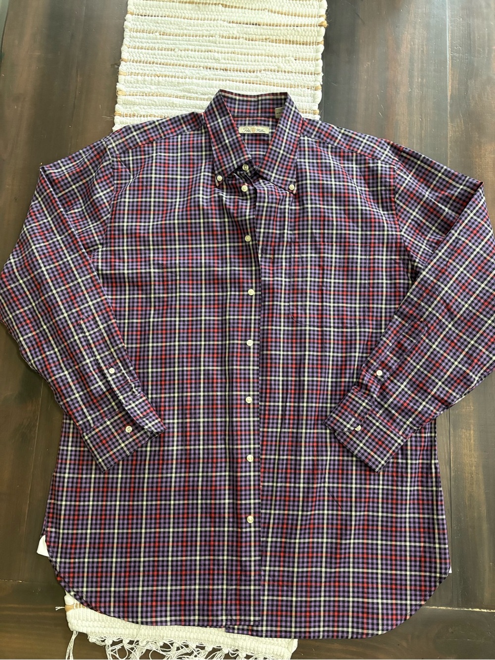 Peter Millar plaid button down shirt